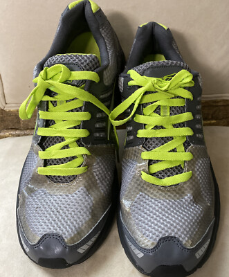 AVIA AVI 180 Running Shoes, #1105YK87446, Gray/Neon, Mens US Size 10
