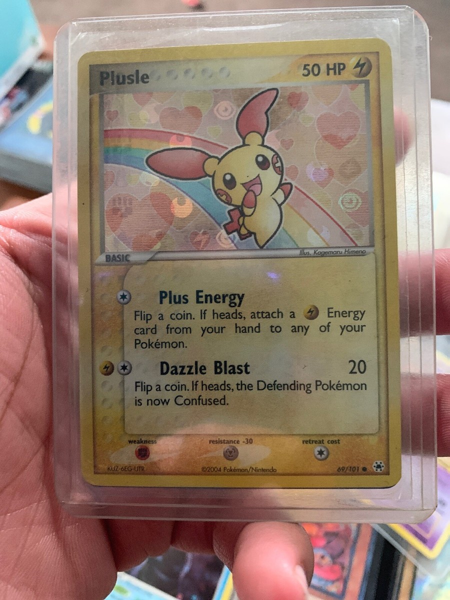POKEMON PLUSLE 69/101 ORIGINAL HOLOGRAM CARD - NEVER OUT OF