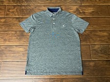 Chaps Golf Mens Activewear Stretch Gray Polo Shirt Short Sleeve Size M