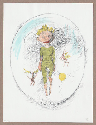 Exlibris - MONIKA RITTER - For Dr. E.M. P. - Signed - Whimsical Angel