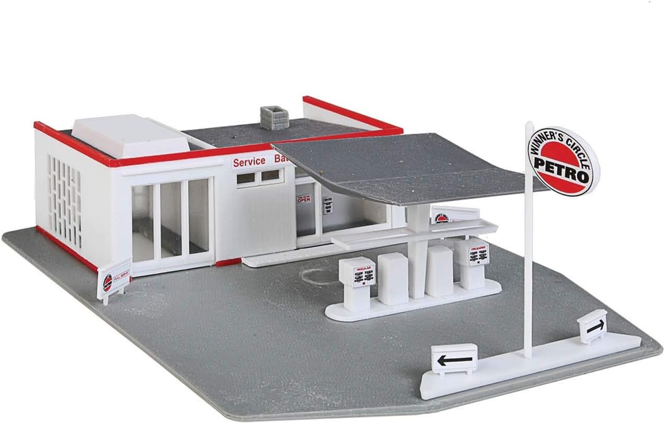 HO Scale Model Gas Station Kit eBay