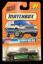 1998 Matchbox Classic Decades Series 5 - 1957 CHEVY BEL AIR - #31/75 Card #33831