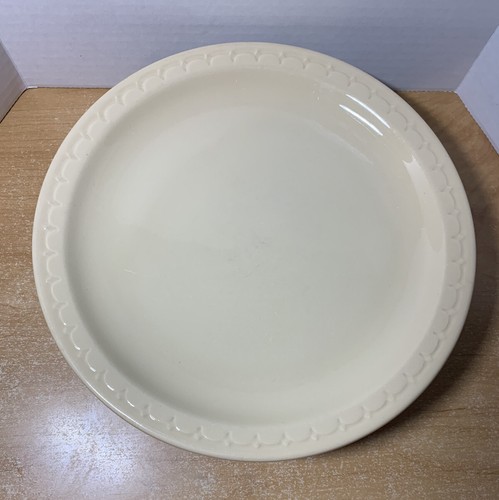 4 Vintage Syracuse China RESTAURANT Econo-Rim Solid Beige Plates 9" - Picture 3 of 11