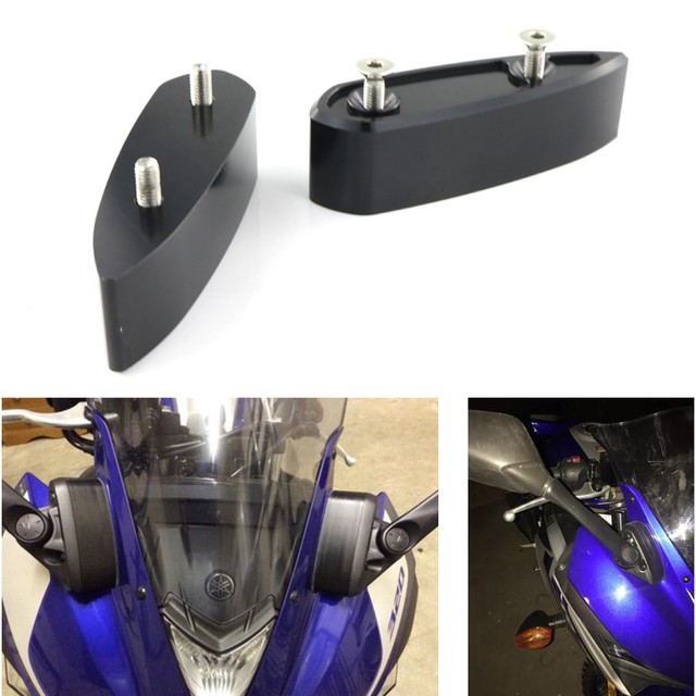 Motorcycle Mirror Extenders Spacers for Yamaha YZFR3 R25 20152016