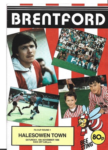 Brentford v Halesowen Town, 12 November 1988, FA Cup 1st Round