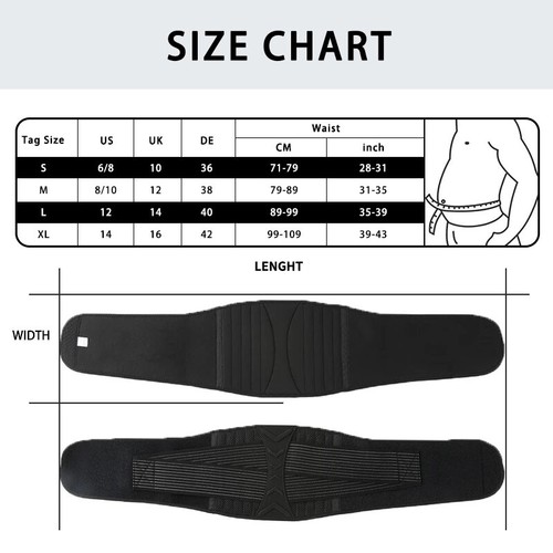 Medical Lumbar Support Belt For Lower Back Pain Relif Spine Brace Protector UK - Picture 20 of 22