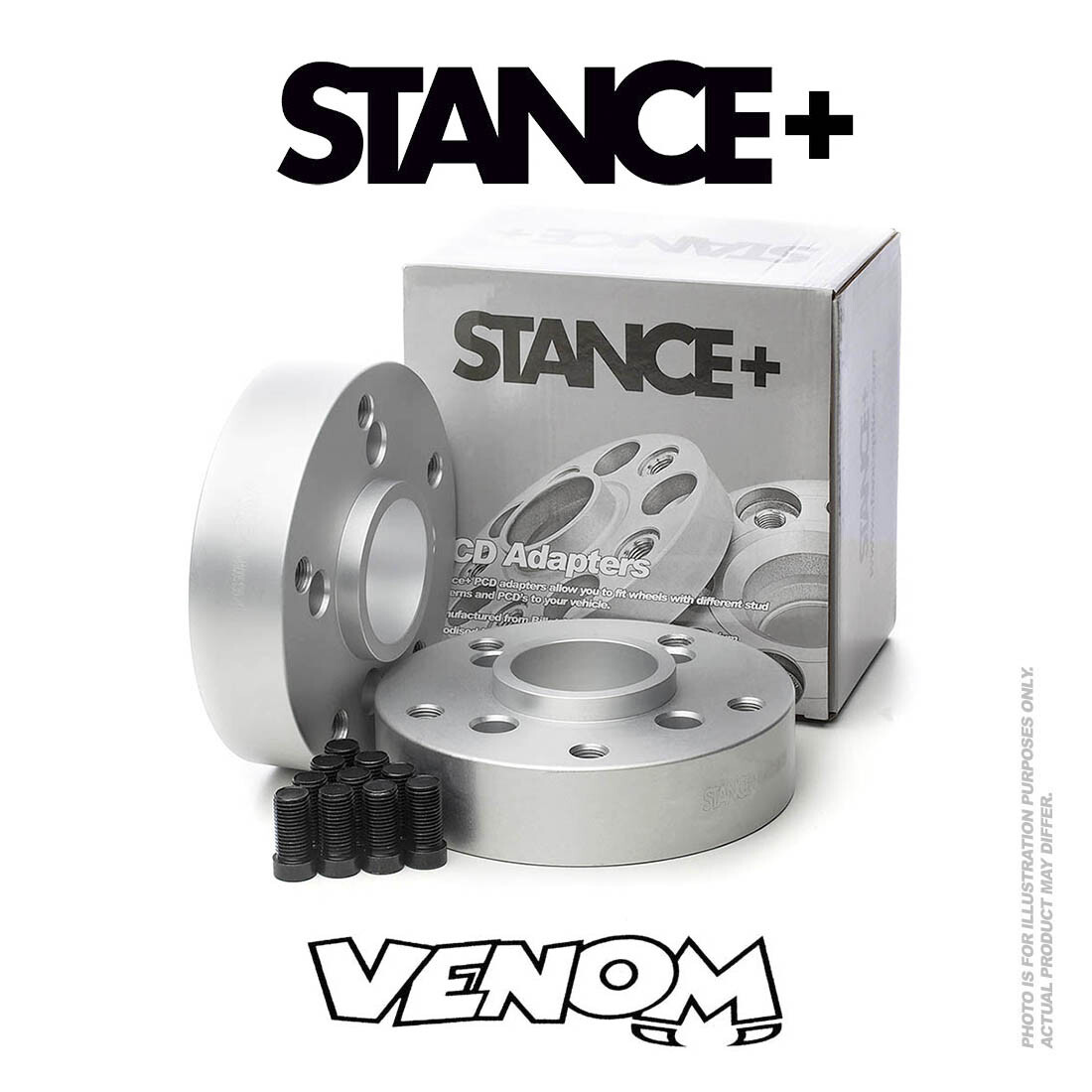 Stance+ Adattatori PCD 40mm VW Polo Mk3 6N 6N2 4x100 57.1 M12 a 5x130 71.6 M14