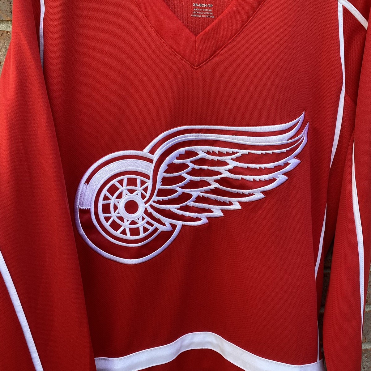 NHL Detroit Red Wings Embroidered Logo Home Jersey Red Men's NHL Detroit Red Wings Embroidered Logo Home Jersey Red Men's