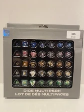 Atrix 35 x Dice Multi Pack 5 Set Of Dice Cloth Bag RPG Dungeons & Dragons J3