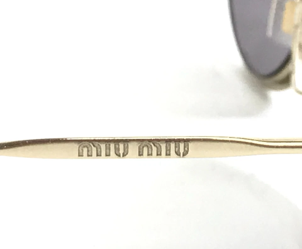 Gafas de sol Miu Miu SMU51T 4UD-085 monturas doradas nude con lentes espejadas moradas Foto 4 de 4