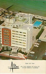 miami allison hotel ocean postcard fl beach 62nd 1960 st