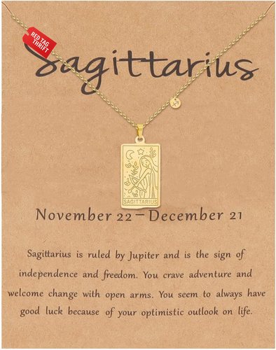 Collares Zodiaco para Mujer 12 Constelaciones Tarot Tarjeta Collar Acero Inoxidable - Imagen 12 de 13