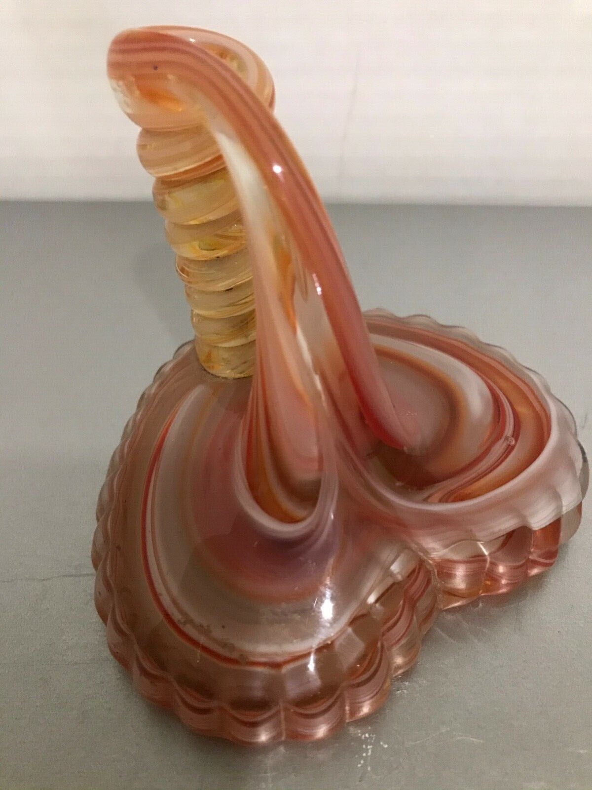 Swirled glass Murano style pen/ pencil holder. Handblown glass eBay