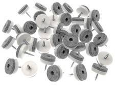 Screw On Furniture Felt Pads Chair Glide Slider Floor Protector White 40 PCS