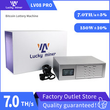 Lucky Miner LV08 Pro 7Th/S 150W Bitcoin BTC Miner WIFI SHA-256 Solo Mining Lotto
