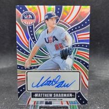 Matthew Sharman 2026 Panini Stars & Stripes Prizm USA Baseball Auto Silver
