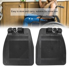 Pair Wheelchair Footplate 19x16cm Footrest Thickened ABS Plastic Nonslip Texture