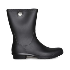 UGG SIENNA MATTE BLACK WATERPROOF RUBBER WOMEN'S BOOTS SIZE US 7/UK 5/EU 38 NEW