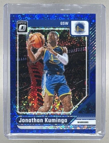 Jonathan Kuminga 2024 Panini Donruss Optic #197 Fast Break Blue Prizm /49