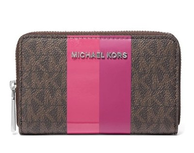 Michael Kors Jet Set Travel Small Zip Around Card Case Wallet MK