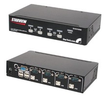 StarTech SV431USB KVM Switch 4 Ports USB 1U R...