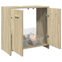 Waschbeckenunterschrank Sonoma-Eiche 60X33X60 Cm Holzwerkstoff