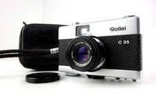Rollei C 35 chrome Zeiss Triotar 40mm f3,5 Made in Singapore + Tasche jt101