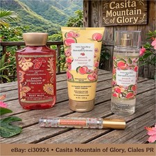 Bath Body Works Vera Bradley Peach Blossom Nectar 4pc Wash/Cream/Mist Set