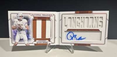 2025 National Treasures Collegiate Quinn Ewers FOTL /11 Booklet Auto  Texas  