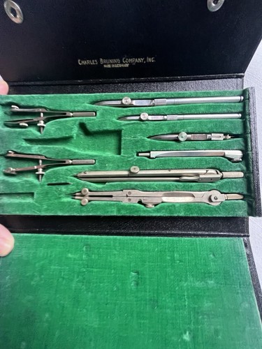 Charles Bruning Company Germania Set da Disegno Artigianale Non Completo - Foto 2 di 7