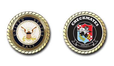VFA-211 Checkmates US Navy Squadron Challenge Coin Officially Licensed