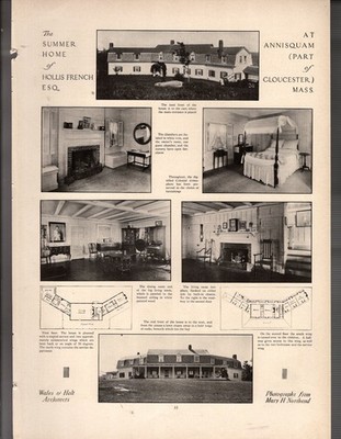 1916 AnnisQuam - Gloucester MA House Original print from Country Life
