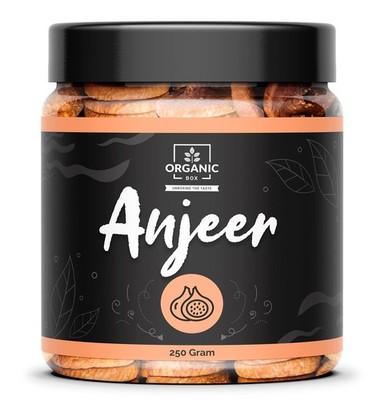 Organic Box Afghani Anjeer 250g | Dried Figs Dry Fruit for Immunity Boost
