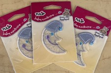 3 Tulip Baby Couture 2.25” Iron-On Applique Bedtime Moon Patches