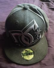 New Era Black Fitted Baseball Cap Hat Mens Ad...