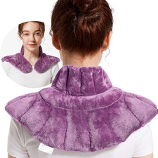 Microwavable Heating Pad Neck Shoulder Wrap Weighted Moist Heat Lavender Scent