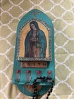Vintage style Mexico Folk Art OUR LADY OF GUADALUPE Altar Art Wall Shrine — photo 1