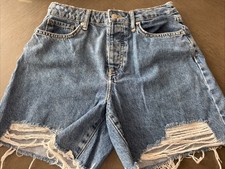 Forever 21 Shorts Womens Size 26 Blue Distressed Cut Off Denim