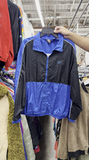 Vintage 90s JC Penney USA Olympics Track Jacket Blue Black Windbreaker L