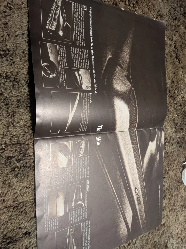 *** Folleto de ventas de lujo de alto rendimiento Plymouth Motion Vol II Barracuda GTX* Foto 3 de 4