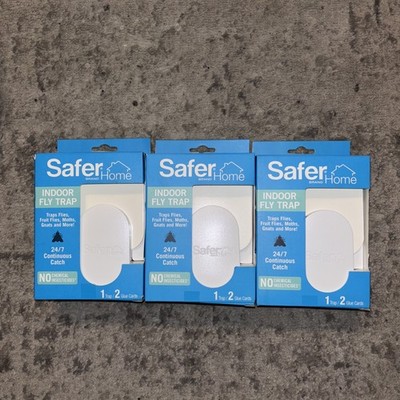 Safer Home SH502 Indoor Plug-In Fly Trap 3 Devices + 6 Glue Cards