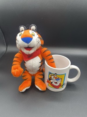 VTG 2002 Tony The Tiger Kellogg's Frosty Flakes Coffee Mug 12 oz. Cup &  97 Doll
