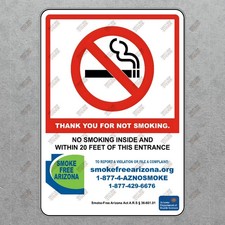 No Smoking Safety Sign Sticker OSHA Compliant, Workplace Awareness, 563275