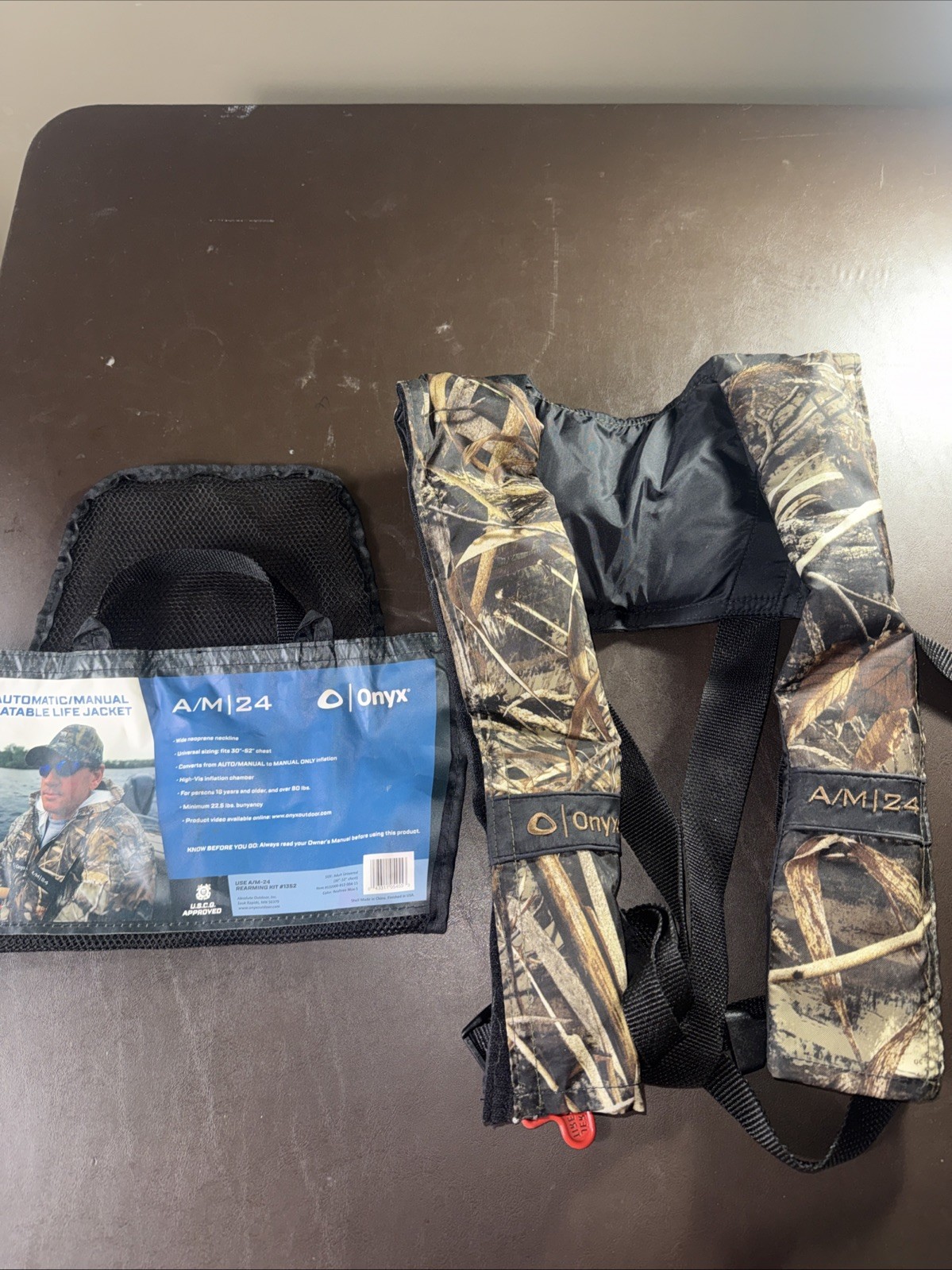 Onyx M-24 Manual Inflatable Life Jacket Realtree Max-5 Camo 