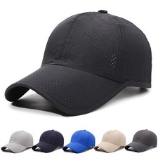 Quick Dry Running Hat Unstructured Breathable Lightweight Adjustable Cap