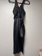 Grace Karin Dress Size 8 Black With Lace