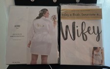 White Satin Robes/ Bridal Robe/ Bride To Be / Dressing Gown/One Size