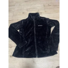 Columbia Bugaboo II Womens Fuzzy Fleece Full Zip Jacket Coat Black - Medium