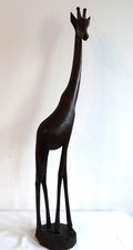 Giraffe Afrikanische Holzfigur 60 cm Deko handgeschnitzt
