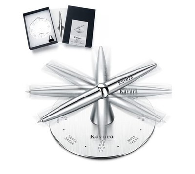Spin Decision Pen   CNC-Machined 316L Stainless Steel Fidget Pen with